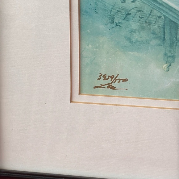 Lena Liu, Signed and Numbered, Grand Piano Art Print in Blue Tones - Picture 2 of 9